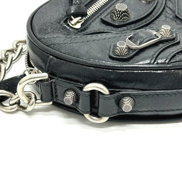 BALENCIAGA 722781 Luca Goal Heart Chain Bag Crossbody Shoulder Bag - Picture 13 of 14